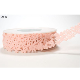 Фетровий стрічка Floral felt рожевого кольору від May Arts, 90 см