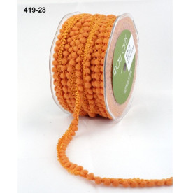 Стрічка з помпонами "Mini Pom Poms Orange" від May Arts, 90 см