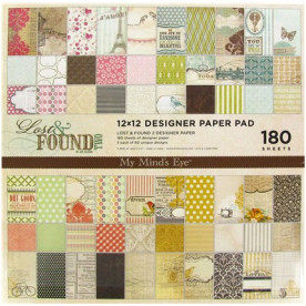 Набор бумаги Lost and Found 2, 30х30 см, 60 листов от компании My Mind's Eye