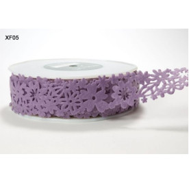 Фетровий стрічка Floral felt лавандового кольору від May Arts, 90 см
