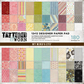 Набор бумаги Tattered & Worn 30х30 см, 60 листов от компании My Mind's Eye