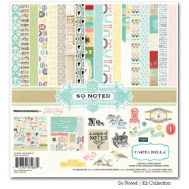 Набір паперу So Noted, 30х30 см, 9 листів + наклейки від Carta Bella
