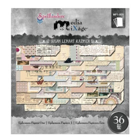 Набор бумаги Ephemera Papers One, 15х15 см, 36 листов от Spellbinders