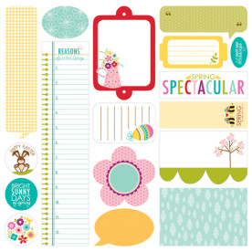 Лист с наклейками Just Write - Spring Flings & Easter Things, 30х30 см, Bella BLVD