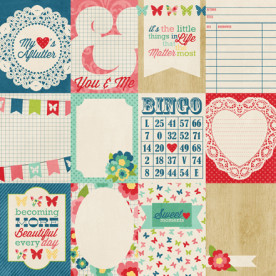 Двусторонняя бумага Jourlaning Cards 30х30 см от компании Echo Park