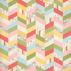 Двусторонняя бумага Sisters Chevron 30х30 см от компании Echo Park