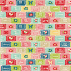 Двусторонняя бумага Tickets 30х30 см от компании Echo Park