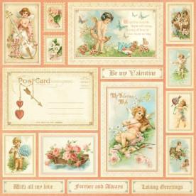 Двосторонній папір для скрапбукінгу Be My Valentine 30х30 см від Graphic 45