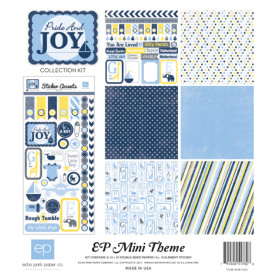 Набор бумаги Joy and Pride 30х30 см, 6 листов + наклейки от Echo Park