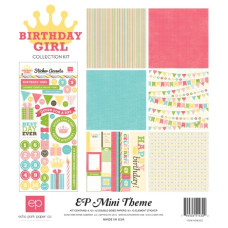 Набір паперу Birthday Girl 30х30 см, 6 листів + ​​наклейки від Echo Park