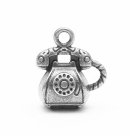 Підвіска "Ретро-телефон", 15х12 мм, 1 шт, античне срібло від ScrapBerry's
