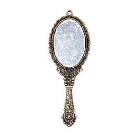 Подвеска "Старинное зеркальце", 74х27 мм, 1 шт, античная бронза от ScrapBerry's