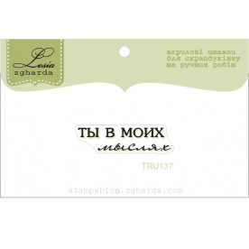 Акриловый штамп Ты в моих мыслях 3,1 х 0,8 см