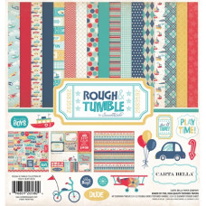 Набір паперу Rough & Tumble 30х30 см, 12 аркушів + наклейки від Carta Bella