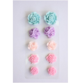 Набір самоклеящихся трояндочок Ніжні, 10 шт від ScrapBerry's