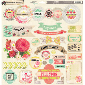 Набір наклейок з чіпборда Up and Away, 30х30 см від My Mind's Eye