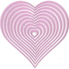 Набор ножей для вырезания Heart, 10 шт, 5,1 см от Nellie's Choice