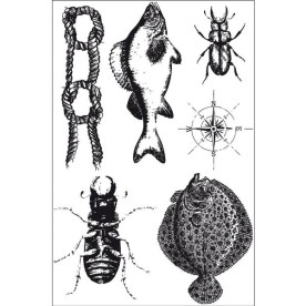 Набор акриловых штампов Hunt and Gather, 15х10 см, Kaisercraft