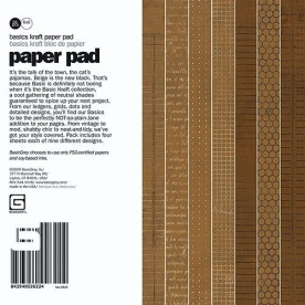 Набор бумаги Basic Kraft 36 листов 15х15 см от BasicGrey