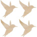 Деревянные украшения Hummingbirds, 4 шт от компании Kaisercraft