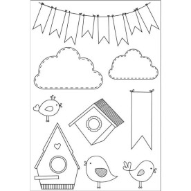 Набор акриловых штампов Fine & Sunny, 15х10 см, Kaisercraft