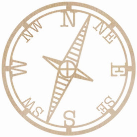 Дерев'яне прикраса Compass від компанії Kaisercraft
