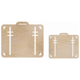 Деревянные украшенияе Luggage, 2 шт от компании Kaisercraft