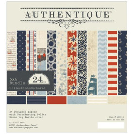 Набор бумаги Anchored 15х15 см, 12 листов от компании Authentique