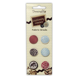 Набор тканевых брадсов Curiosity Corner, 6 шт, диаметр 2 см от Dovecraft