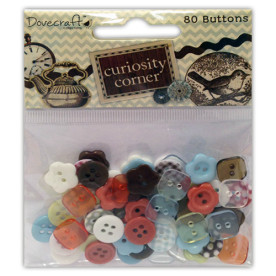 Набір гудзичків Curiosity Corner, 80 шт від Dovecraft