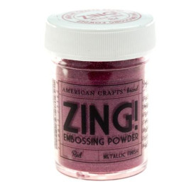 Пудра для эмбоссинга Metallic Red Zing! embossing powder от American Crafts