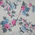 Декоративная ткань, панама артико, розы, голубой розовый, хлопок 50%, 196г/м, 50x70 см 