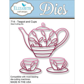 Ніж для вирізання Teapot & Cups, 3 шт від компанії Elizabeth Craft Designs
