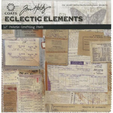 Набір тканини Eclectic Elements - Documentation, 30х30 см, 8 шт від Tim Holtz