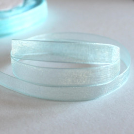 Лента из органзы голубого цвета, 10 мм, 90 см