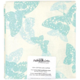 Тканина для рукоділля бавовна Zinnia Blue E, 46х107 см