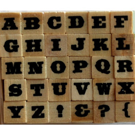Набір гумових штампів Alphabet 3, Dovecraft