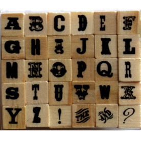 Набор резиновых штампов Alphabet 9, Dovecraft