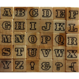 Набір гумових штампів Alphabet 12, Dovecraft