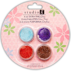Набір Гліттера Extra Fine 2, 4 шт від компанії Hampton Art