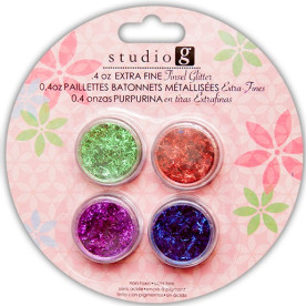 Набор глиттера Extra Fine 3, 4 шт от компании Hampton Art