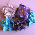 Набір гарденій фіолетового і блакитного кольорів, 6,5 см, 5 шт