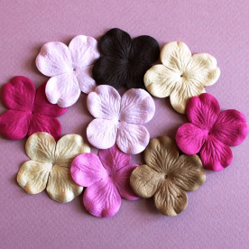 Набір гонтензій рожевого, коричневого і кремового кольорів, 10 шт, 5 см