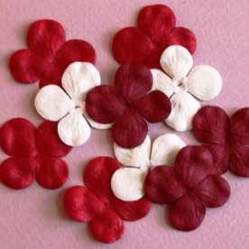 Набор гонтензий красного и белого цветов, 10 шт, 2,5 см