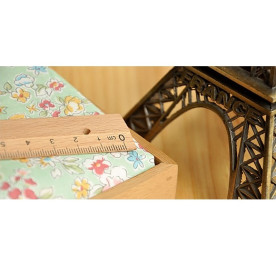 Ткань для рукоделия хлопок "Цветы на светло-бирюзовом фоне" 70х50 см