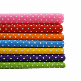 Набір тканини з бавовни "В горошок" 50х50 см, 7 шт