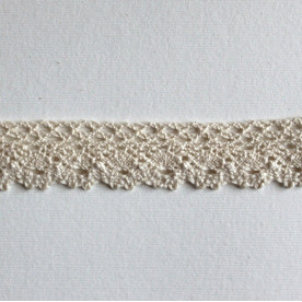 Кружево, цвет белый, хлопковое, ширина 25 мм, длина 90 см