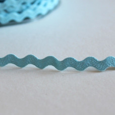 Тесьма Зиг-заг голубого цвета, ширина 5 мм, длина 90 см