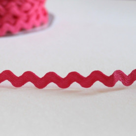 Тасьма Зіг-заг кольору троянди, ширина 5 мм, довжина 90 см