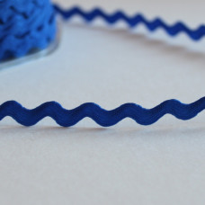 Тасьма Зіг-заг синього кольору, ширина 5 мм, довжина 90 см